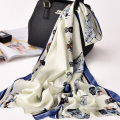 New arrival design twill silk scarf fashion lady 100% polyester scarf digital print shawl scarf